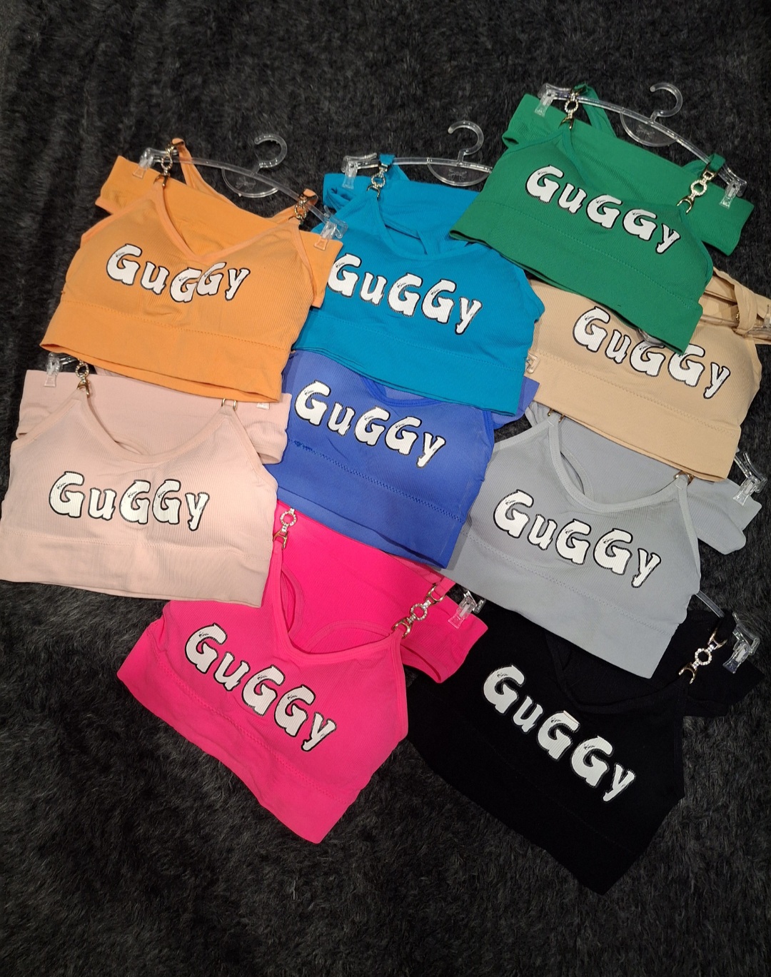 ست نیم‌تنه و شورت فانتزی مدل GUGGY – دارای بند نگین‌دار، پارچه کبریتی، کاپ متحرک و قابل شستشو
